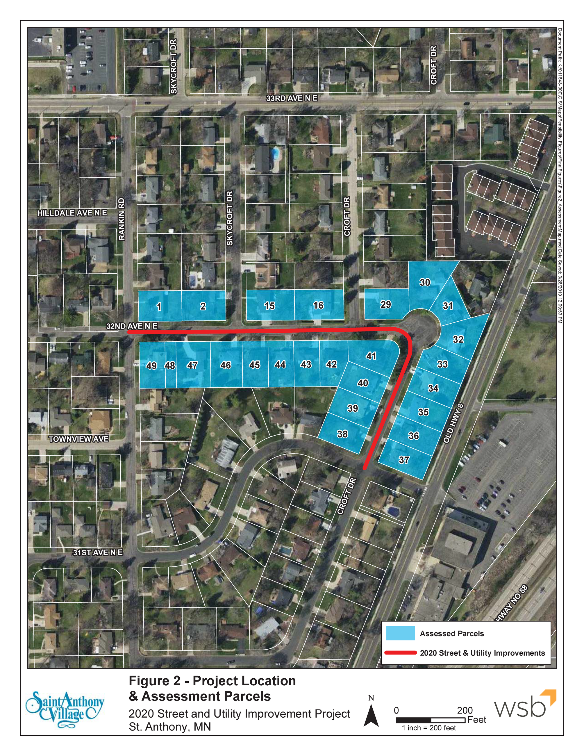 2020 Projects Assessment Parcels Map 32nd Avenue